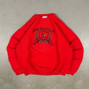 Vintage 90s Louisville Cardinals College Retro Essential Crewneck Sweatshirt